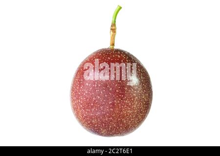 Passionsfrucht auf weißem Hintergrund. Stockfoto