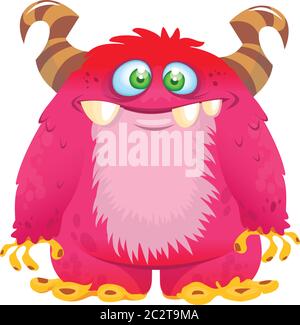 Cartoon glücklich kleinen Yeti bigfoot. Halloween-Illustration von bigfoot Charakter Stock Vektor