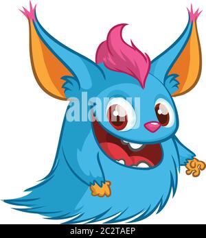 Cartoon glücklich kleinen Yeti bigfoot. Halloween-Illustration von bigfoot Charakter Stock Vektor