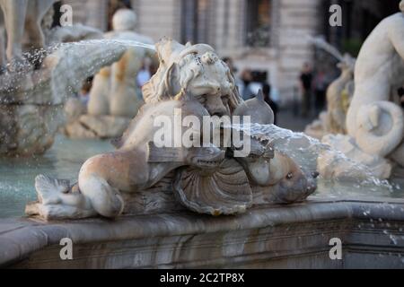 Moor Brunnen auf dem Navona Platz in Rom Stockfoto