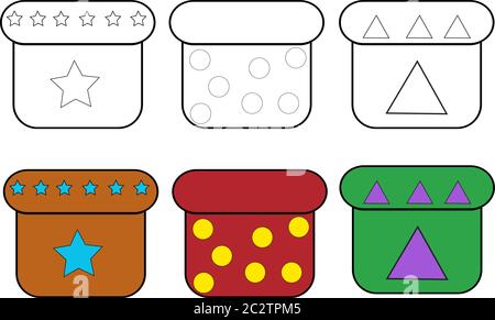 vektor, isoliert Blumentopf, für Kinder, Buch Malseite Stock Vektor