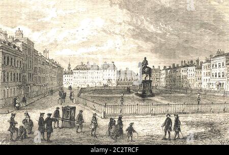 LEICESTER SQUARE, London, 1750 Stockfoto