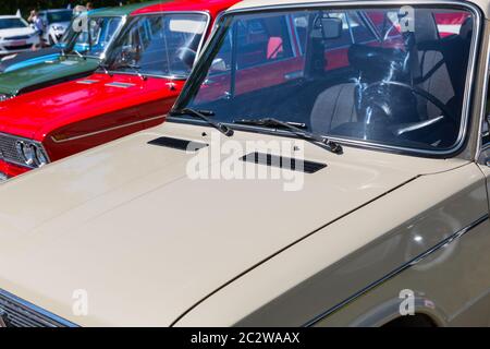 Nahaufnahme von alten Autos Stockfoto