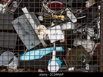 Listowel, Irland - 19. Juli 2019: Veranstaltung zur Sammlung von Elektronikschrott für das Recycling in der Stadt Listowel, Republik Irland Stockfoto