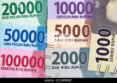 Geld aus Indonesien ein geschäftlicher Hintergrund Stockfoto