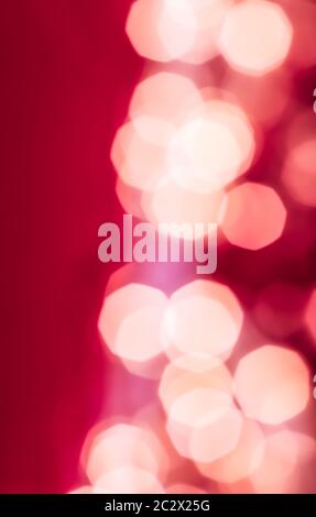Glamouröser weißer Glitter auf rosa abstraktem Hintergrund, Weihnachten, Neujahr und Valentinstag Hintergrund, Bokeh Overlay für l Stockfoto
