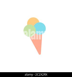 Eiscreme-Kegel Symbol Design Clipart Illustration Stock Vektor