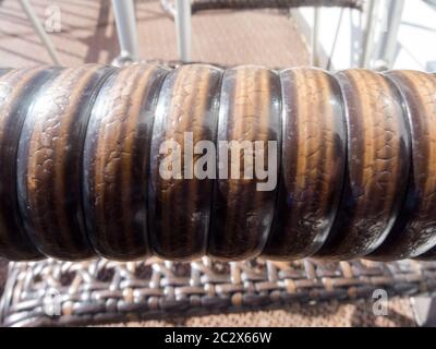Foto Bild geschlossen bis Holz- wicker Textur Hintergrund Stockfoto