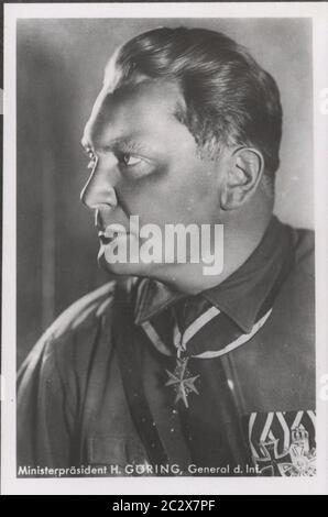 Hermann Goering - Portrait Heinrich Hoffmann Fotografien 1933 Adolf Hitlers offizieller Fotograf und ein Nazi-Politiker und Verleger, der Mitglied des intime Zirkels Hitlers war. Stockfoto