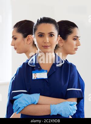 Portarit der Krankenschwestern zusammen Stockfoto