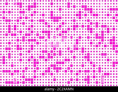 Vektor-Illustration von nahtlosen Muster von quadratischen rosa Hintergrund, verschiedene Größen Formen Stockfoto