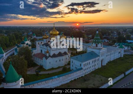 Ipatievsky Kloster in Kostroma Sonnenuntergang Stockfoto