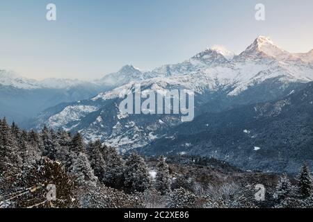 Poon Hill Landschaft. Nepal Trek Stockfoto
