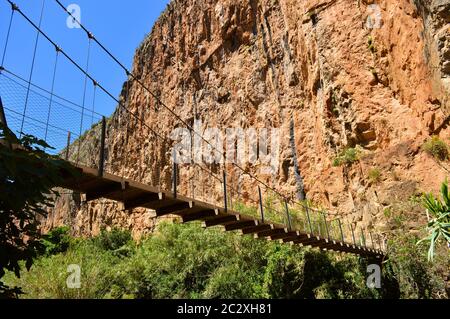 Die Route der Hängenden Brücken Stockfoto