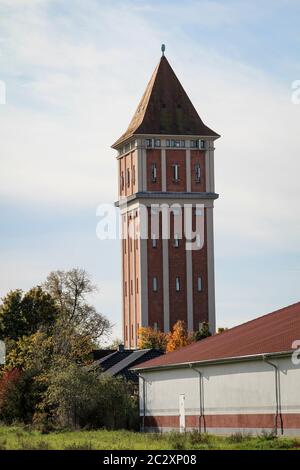 Der ehemalige Wasserturm von Aken an der Elbe Stockfoto