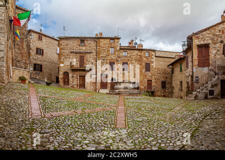 Toskanische mittelalterliches Dorf Rocca d'Orcia Toskana Italien Malerische Dörfer Stockfoto