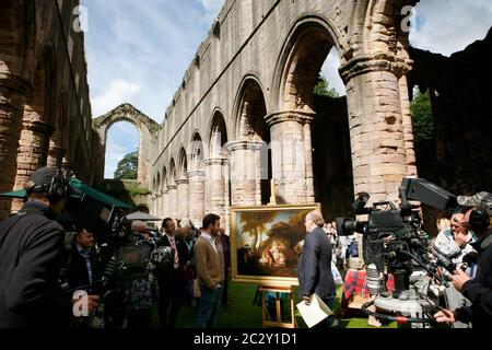 Die Antiques Roadshow in Fountains Abbey und Studley Royal Park. Stockfoto