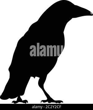 Silhouette von Krähen, Vögeln Stock Vektor