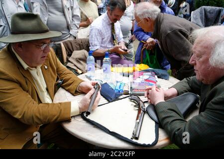 Die Antiques Roadshow in Fountains Abbey und Studley Royal Park. Stockfoto