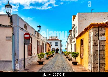 Straßen von Garachico, Teneriffa, Kanarische Inseln, Spanien, Stockfoto