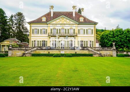 Villa Wenkenhof in Wenk Park, Riehen Dorf, Basel, Schweiz. Stockfoto