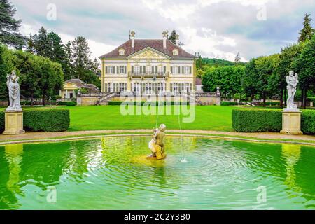 Villa Wenkenhof in Wenk Park, Riehen Dorf, Basel, Schweiz. Stockfoto