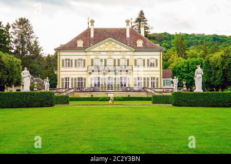 Villa Wenkenhof in Wenk Park, Riehen Dorf, Basel, Schweiz. Stockfoto