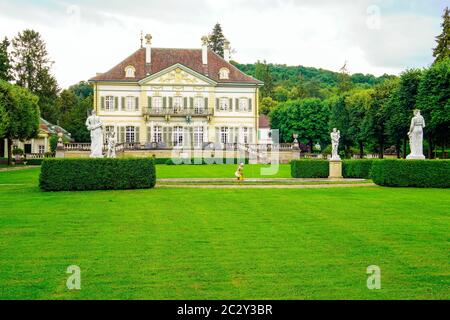 Villa Wenkenhof in Wenk Park, Riehen Dorf, Basel, Schweiz. Stockfoto