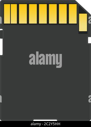sd-Karten-Chip für Speicherkarte Konzept. vektor-Illustration Stock Vektor