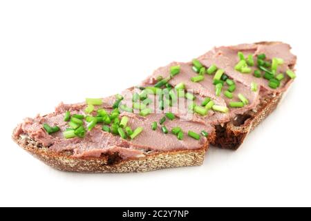 Brot Mit Leberwurst Stockfoto