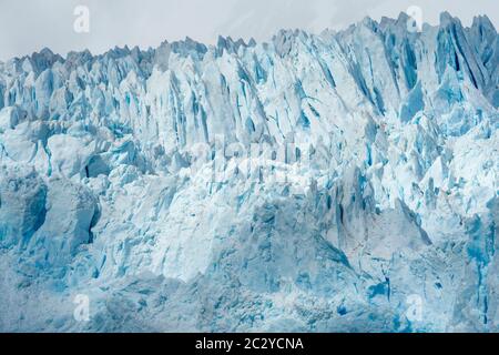 Gletscher in Cordillera Darwin Range, Patagonien, Chile, Südamerika Stockfoto