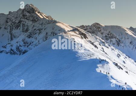 Winter Berg in Polen von Tatra - Kasprowy Wierch Stockfoto