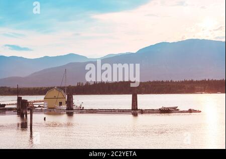 Pazifik Küste in British Columbia, Kanada. Wanderlust Travel Concept. Stockfoto