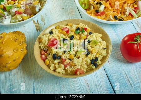 Südwestlicher Pasta-Salat Stockfoto