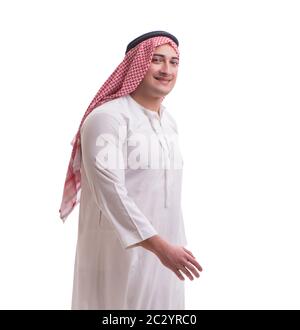 Die arabischen Geschäftsmann auf weißem Hintergrund Stockfoto