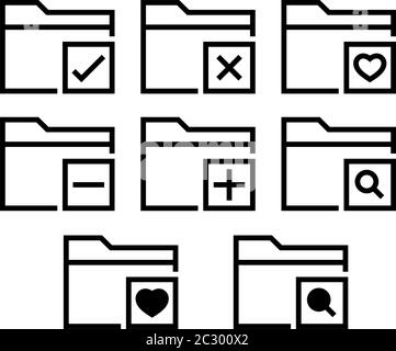 Computer Verschiedenes Ordner Symbol, Dateiordner System Vektor Kunst Illustration Stock Vektor