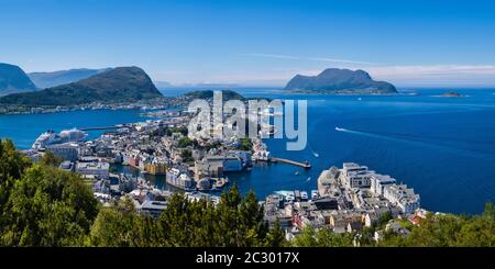 Stadtbild von Alesund, More Og Romsdal, Norwegen Stockfoto