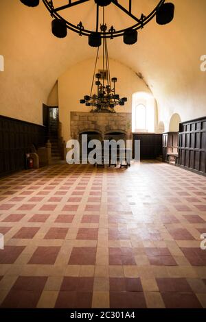 Great Hall Restaurant und Festsaal in Doune Castle, Stirling, Schottland, Großbritannien, Europa Stockfoto