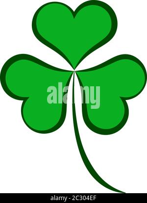 Shamrock Drei Blatt Klee Kalligraphische Vektor Kunst Illustration Stock Vektor