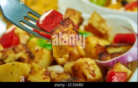 Südwestliche Bratkartoffeln Stockfoto