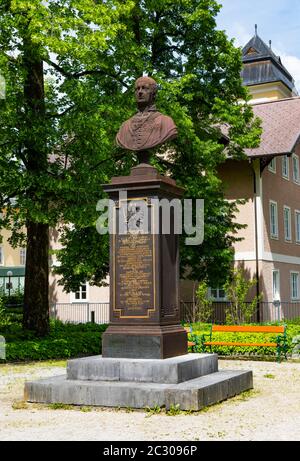 Kronprinz Rudolf, Rudolf-Denkmal im Rudolfspark, Bad Ischl, Salzkammergut, Oberösterreich, Österreich Stockfoto