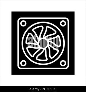 Computer Fan Icon Vektor Art Illustration Stock Vektor