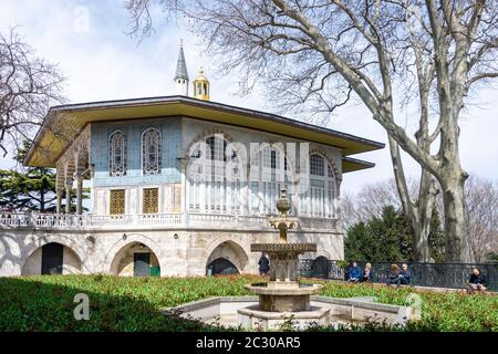 Bagdad Pavilion oder Bagdad Kiosk, vierter Innenhof, Topkapi Palast, Topkapi Seraglio, Topkapi Sarayi, Sultanahmet, Istanbul, Europäischer Teil, Istanbul Stockfoto