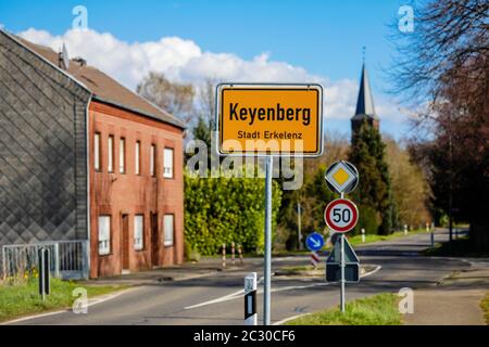 Keyenberg soll Platz machen für RWE's Tagebau Garzweiler, Erkelenz, Nordrhein-Westfalen, Deutschland Stockfoto