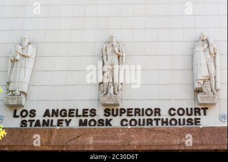 Los Angeles County Superior Court, Stanley Mosk Courthouse, Grand Ave, Downtown Los Angeles, Los Angeles, Kalifornien, USA Stockfoto