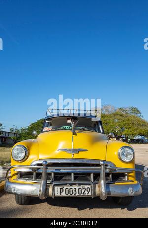 Chevrolet als Taxi, Oldtimer aus den 1950er Jahren, Playa Giron, Kuba Stockfoto