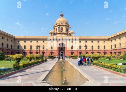 Sekretariat Gebäude auf Rajpath, Neu Delhi, Delhi, Indien Stockfoto