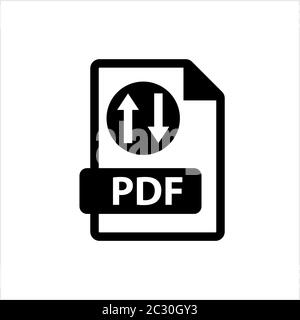 Pdf-Symbol, Pdf-Datei-Symbol, Portable Text Grafik Dateiformat Vektor-Kunst Illustration Stock Vektor