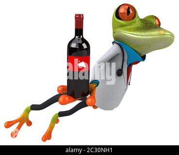 Frosch Arzt - 3D-Darstellung Stockfoto