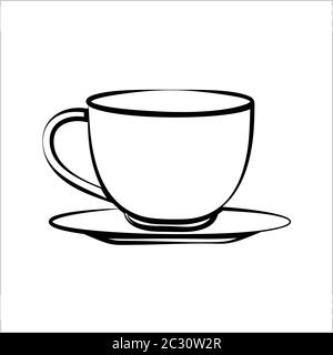 Tee Kaffee Tasse Designs Vektor-Kunst Illustration Stock Vektor
